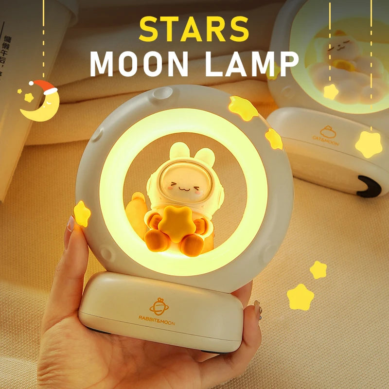 Niedliche LED Sterne Mond Lampe